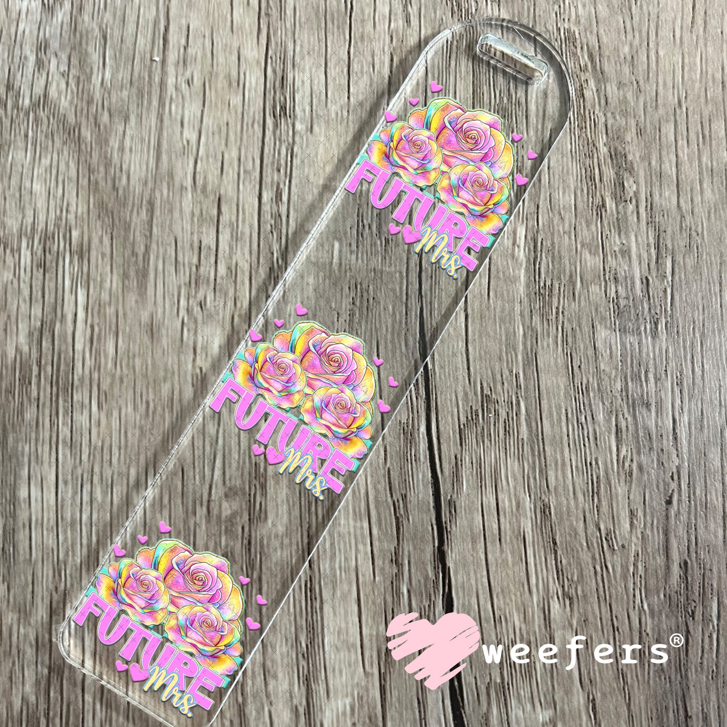 Future Mrs Pastel Flowers UV DTF Decal Bookmark Weefers