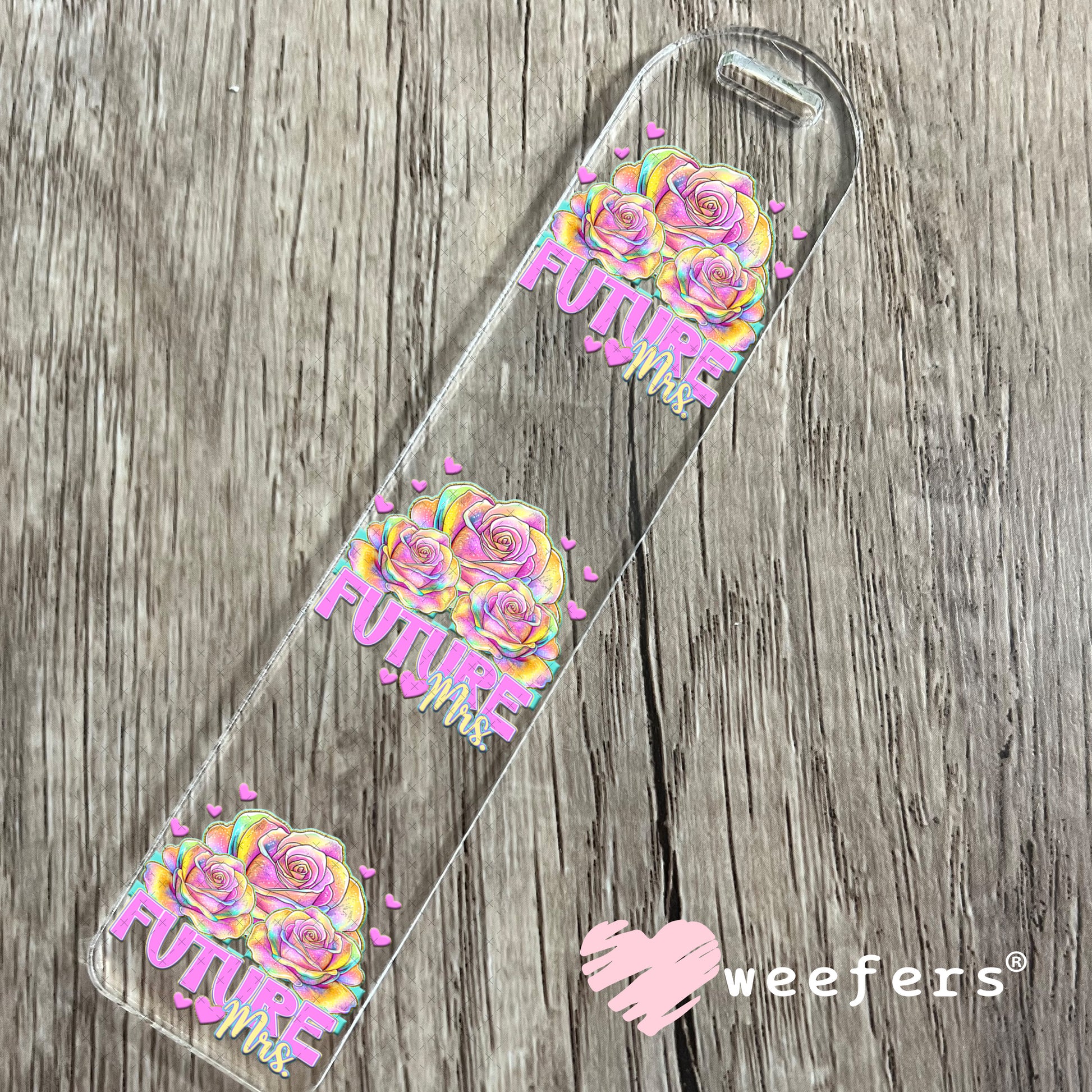 Future Mrs Pastel Flowers UV DTF Decal Bookmark Weefers