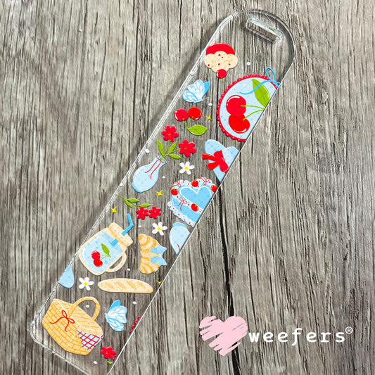 Blue and Red Picnic Cottagecore UV DTF Cup Wrap Bookmark Weefers
