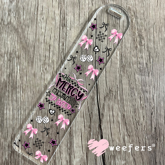 His Mercy Rewrote My Story UV DTF Cup Wrap - Weefers Exclusive Wrap Bookmark Weefers