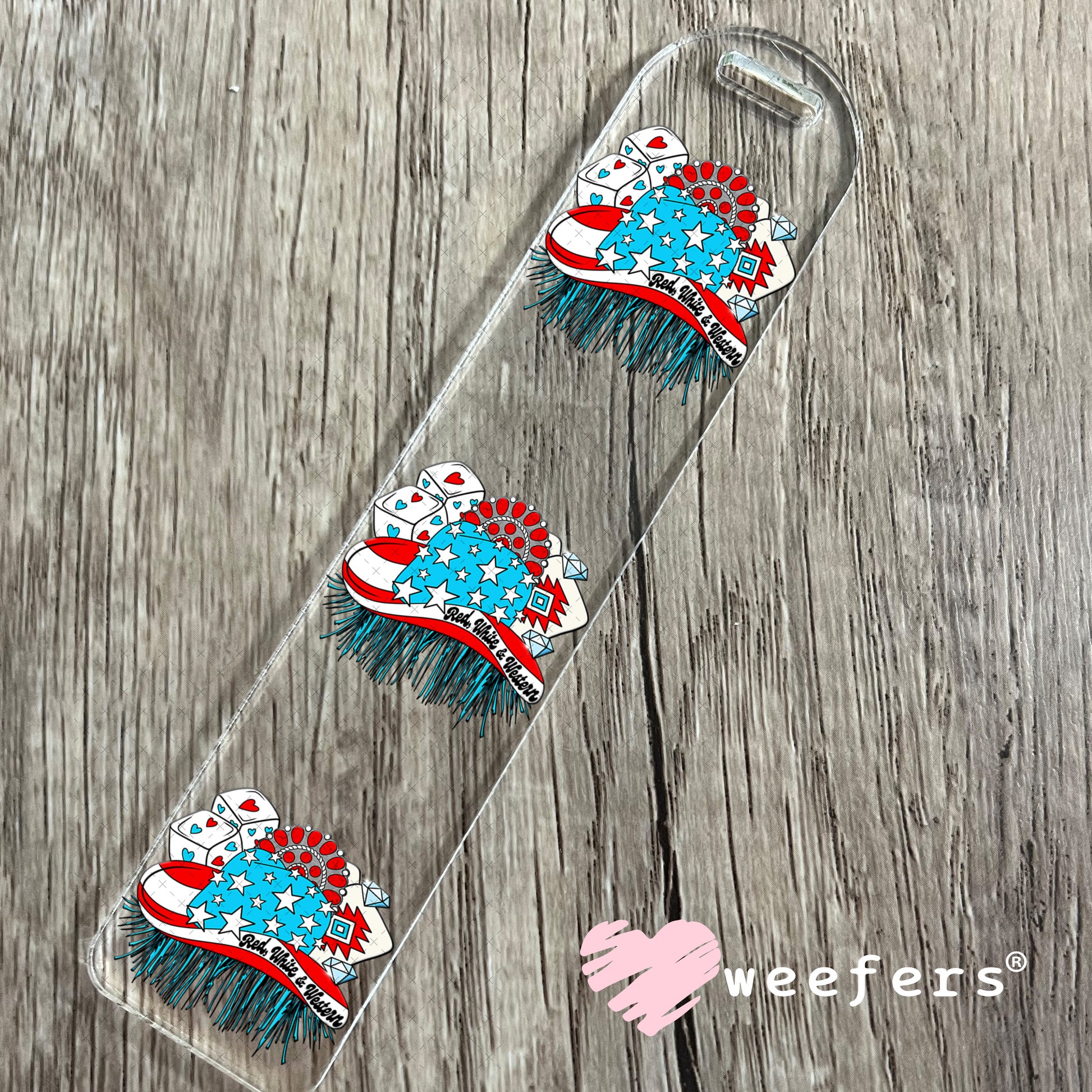 Red White and Western UV DTF Decal Bookmark Weefers