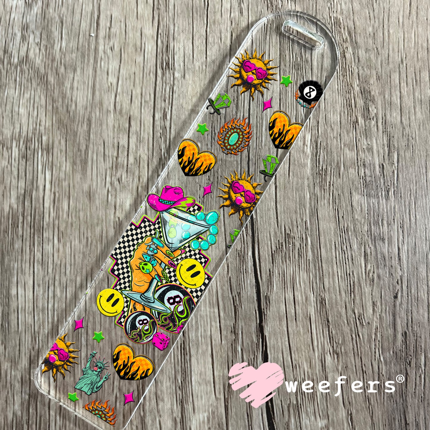 Cowgirl Martini UV DTF Cup Wrap - Weefers Exclusive Bookmark Weefers