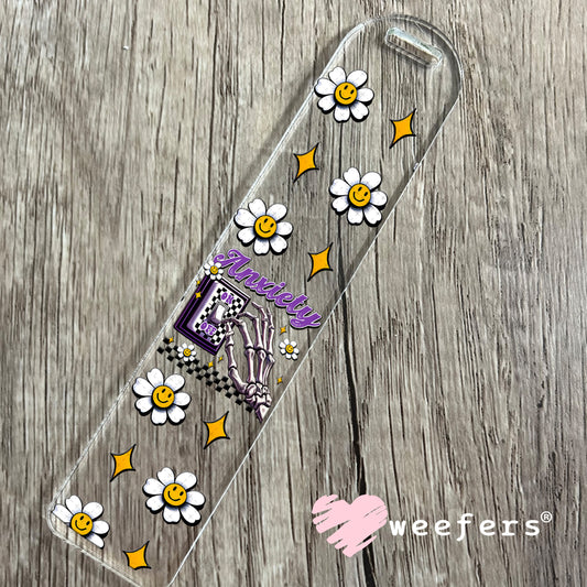 Anxiety On Purple UV DTF Cup Wrap - Weefers Exclusive Bookmark Weefers