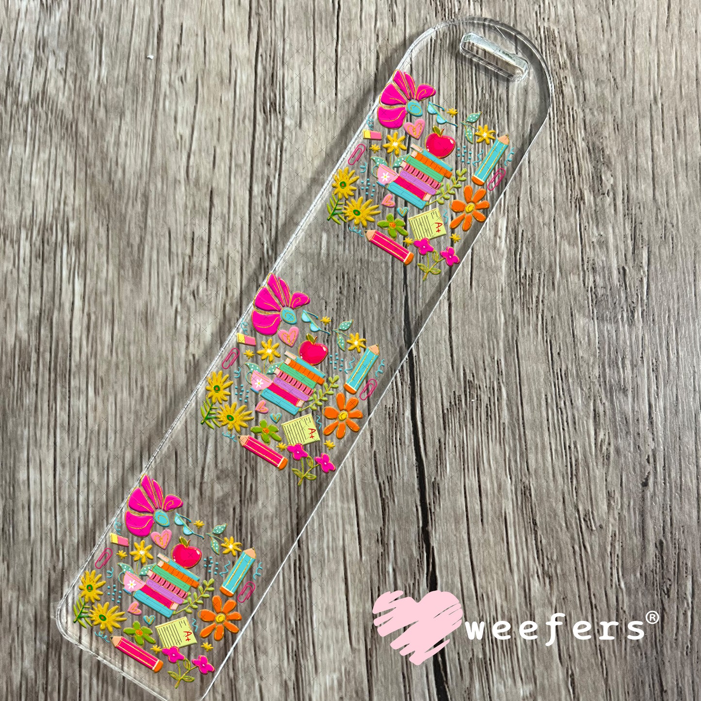 Teacher School Days UV DTF Decal Bookmark Weefers