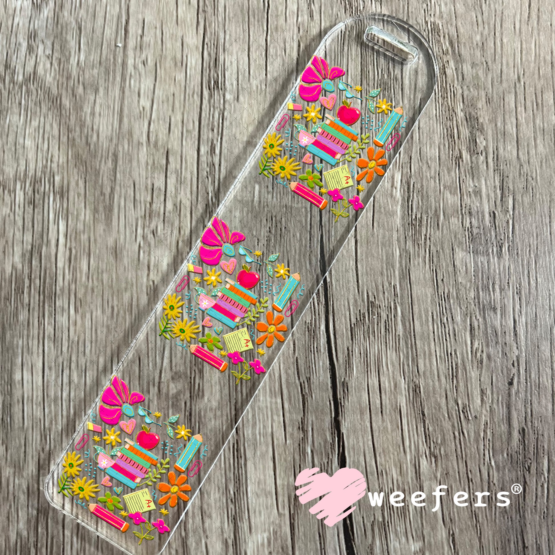 Teacher School Days UV DTF Decal Bookmark Weefers
