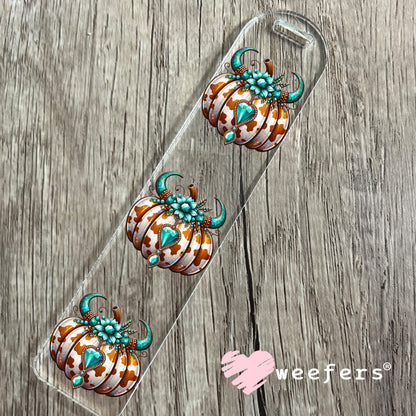 Turquoise Pumpkin UV DTF Decal Bookmark Weefers