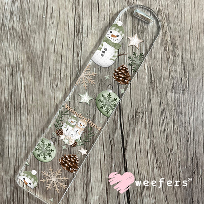 Mint Wonderland Snowmen UV DTF Cup Wrap Bookmark Weefers