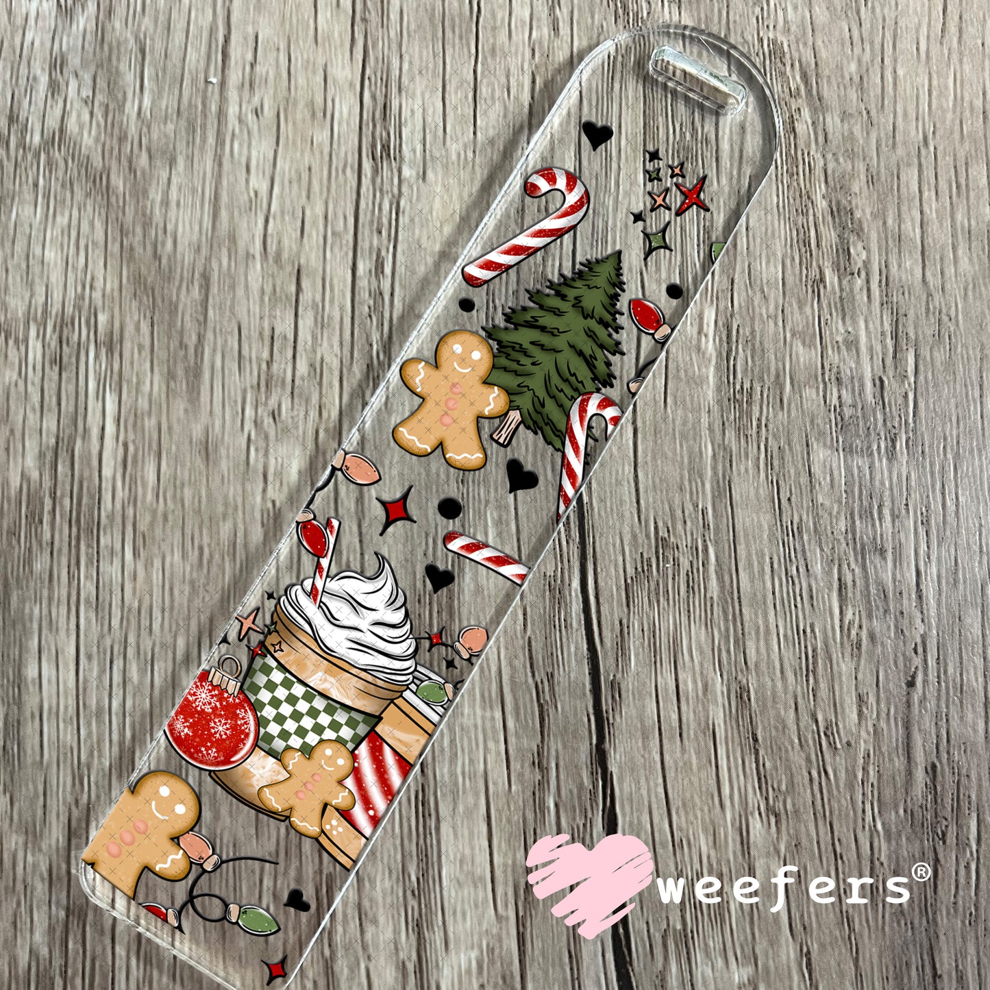 Christmas Coffee Favorite Things Cheer UV DTF Cup Wrap Bookmark Weefers