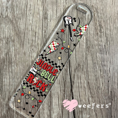 Jingle Bell Rock Red Green Black UV DTF Cup Wrap Bookmark Weefers