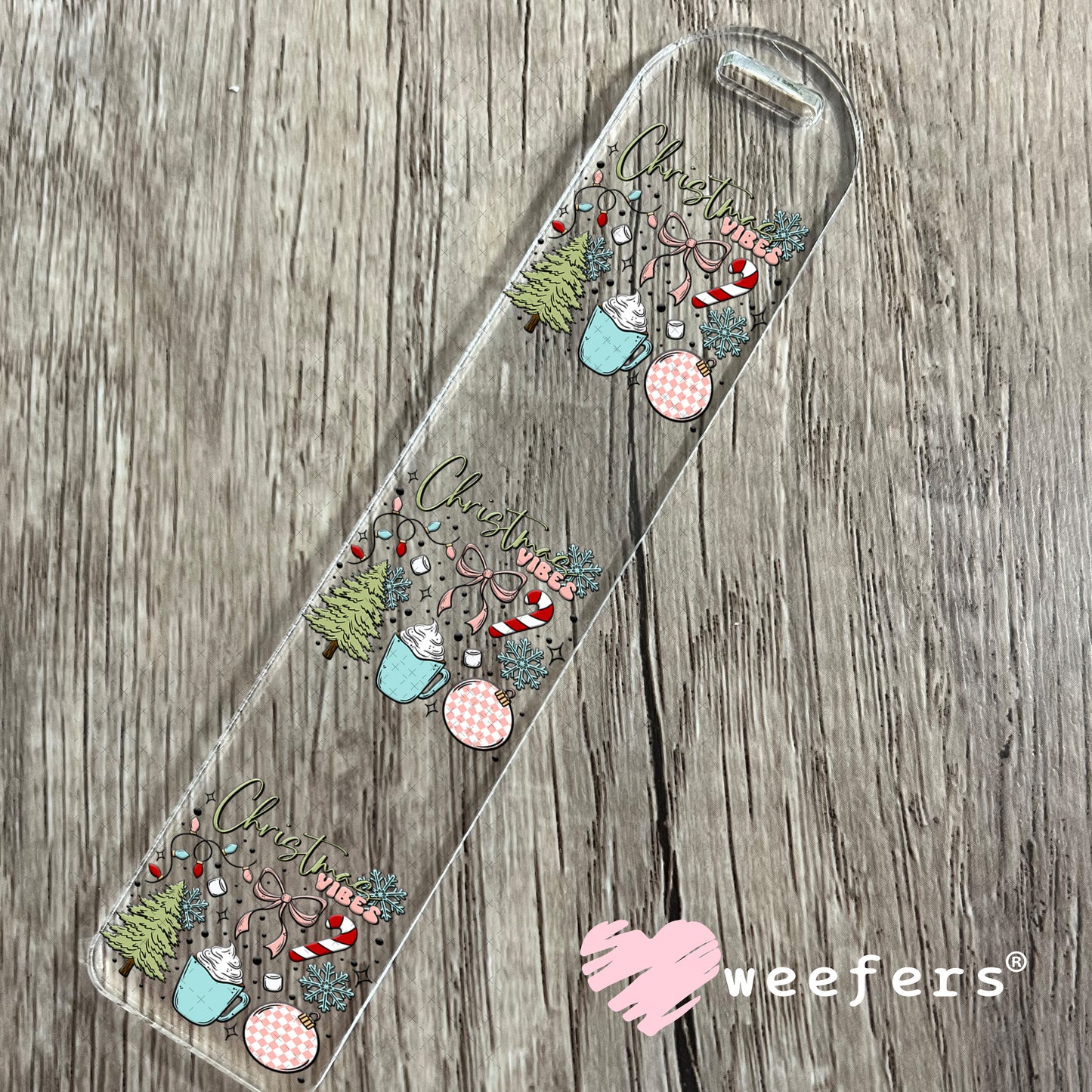 Christmas Vibes UV DTF Decal Bookmark Weefers