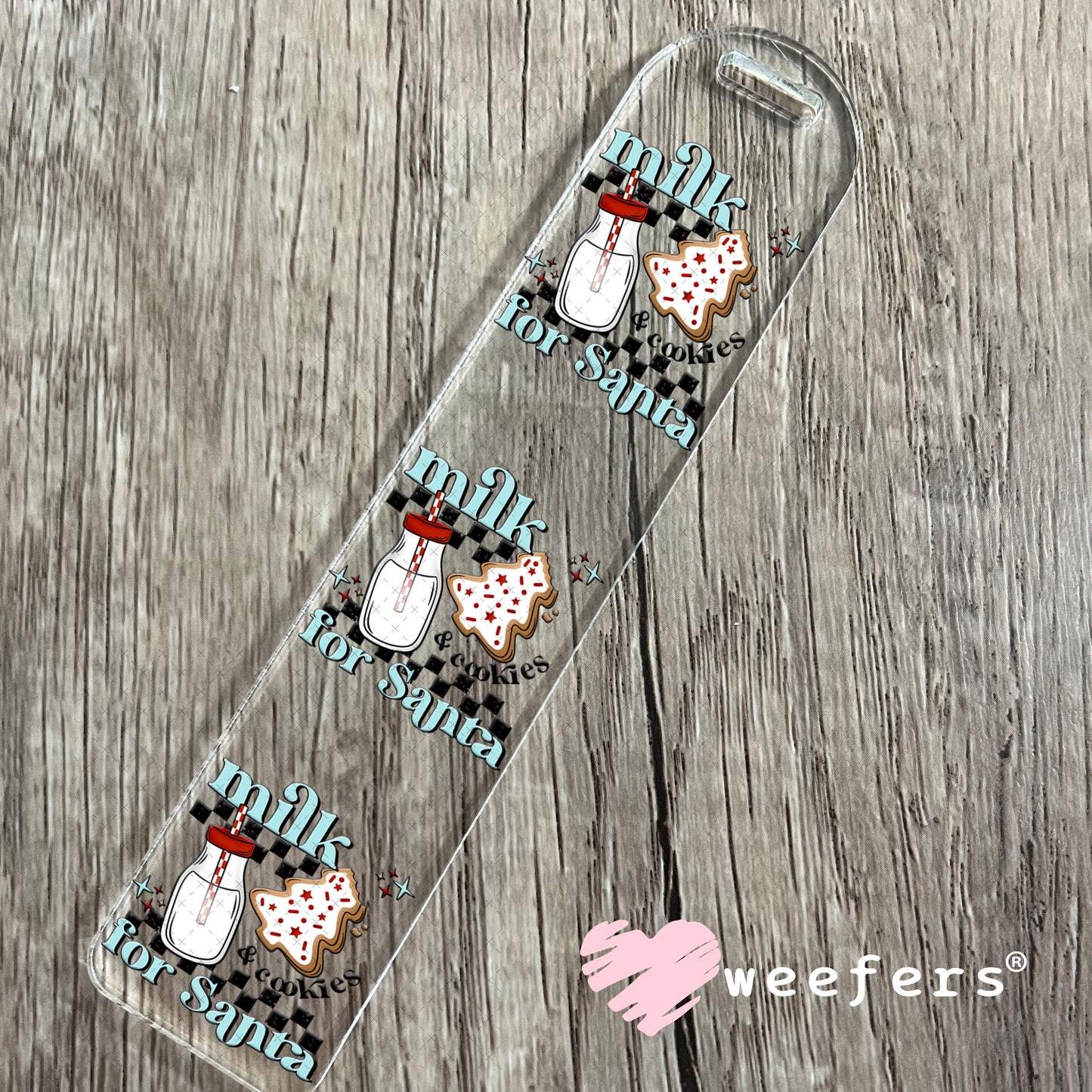 Milk and Cookies for Santa UV DTF Decal Bookmark Weefers