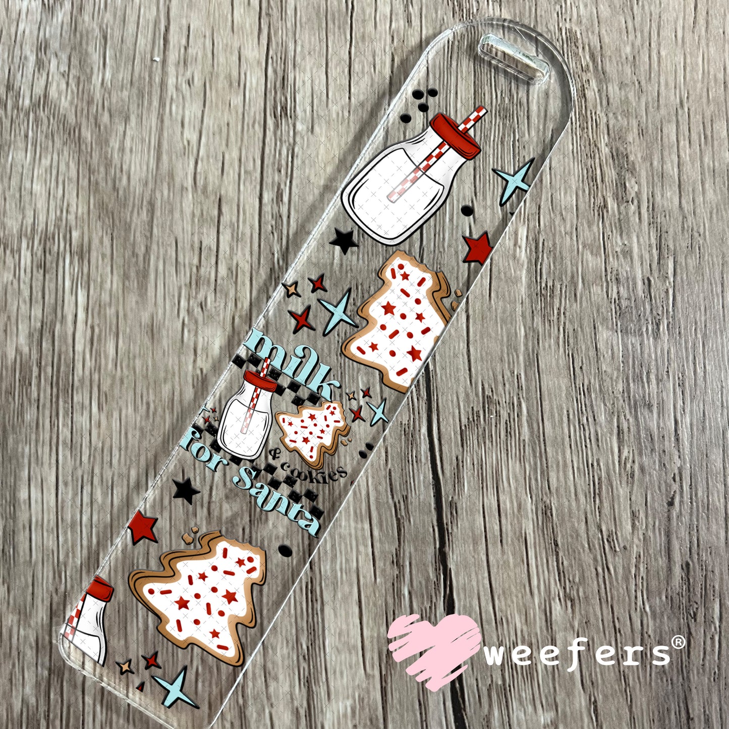 Milk and Cookies for Santa UV DTF Cup Wrap Bookmark Weefers