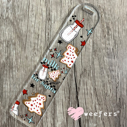 Milk and Cookies for Santa UV DTF Cup Wrap Bookmark Weefers
