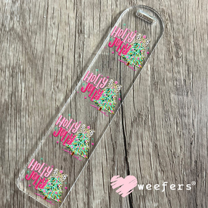 Holly Jolly Pink UV DTF DecalUV DTF Decal Bookmark Weefers