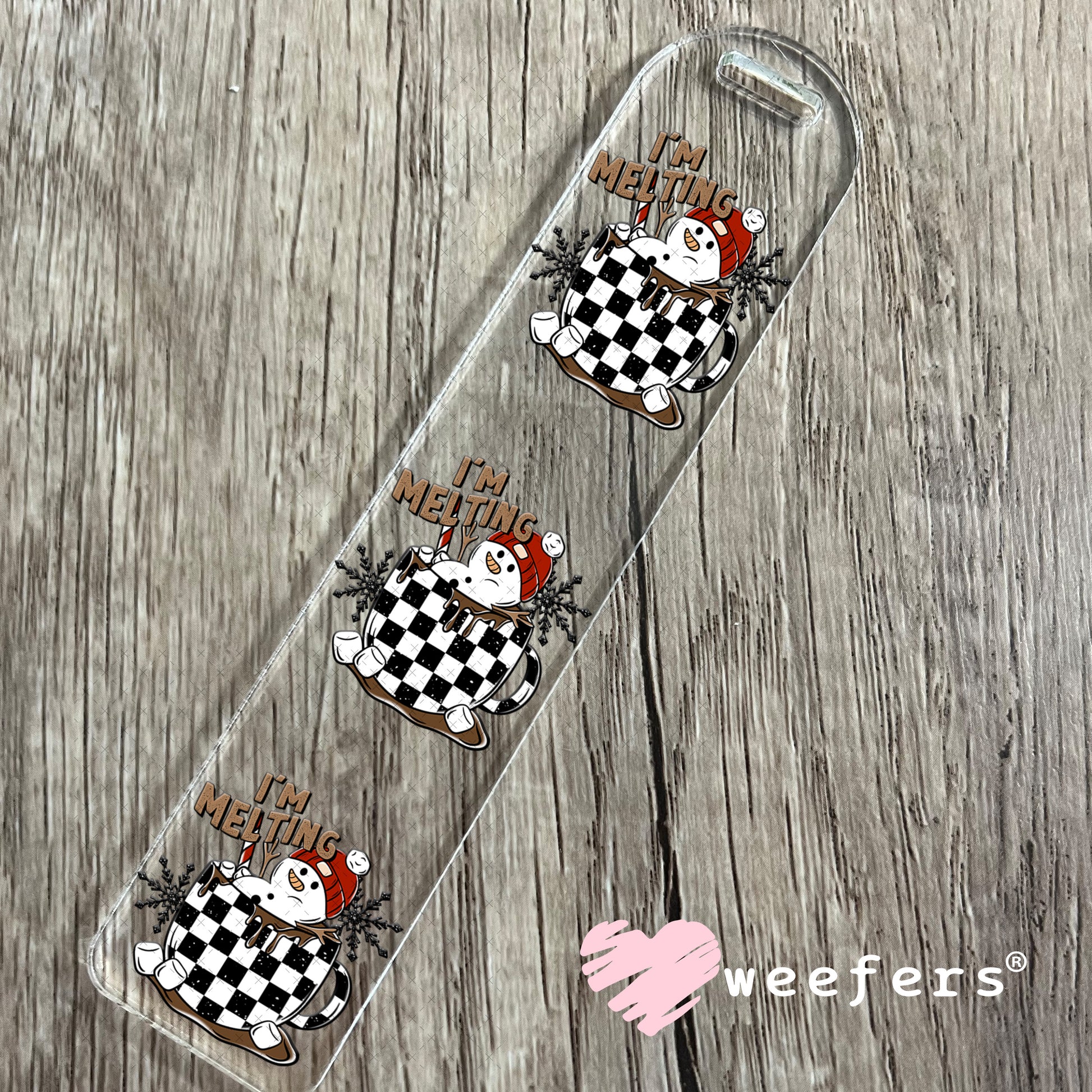 I'm Melting Christmas Hot Chocolate UV DTF Decal Bookmark Weefers