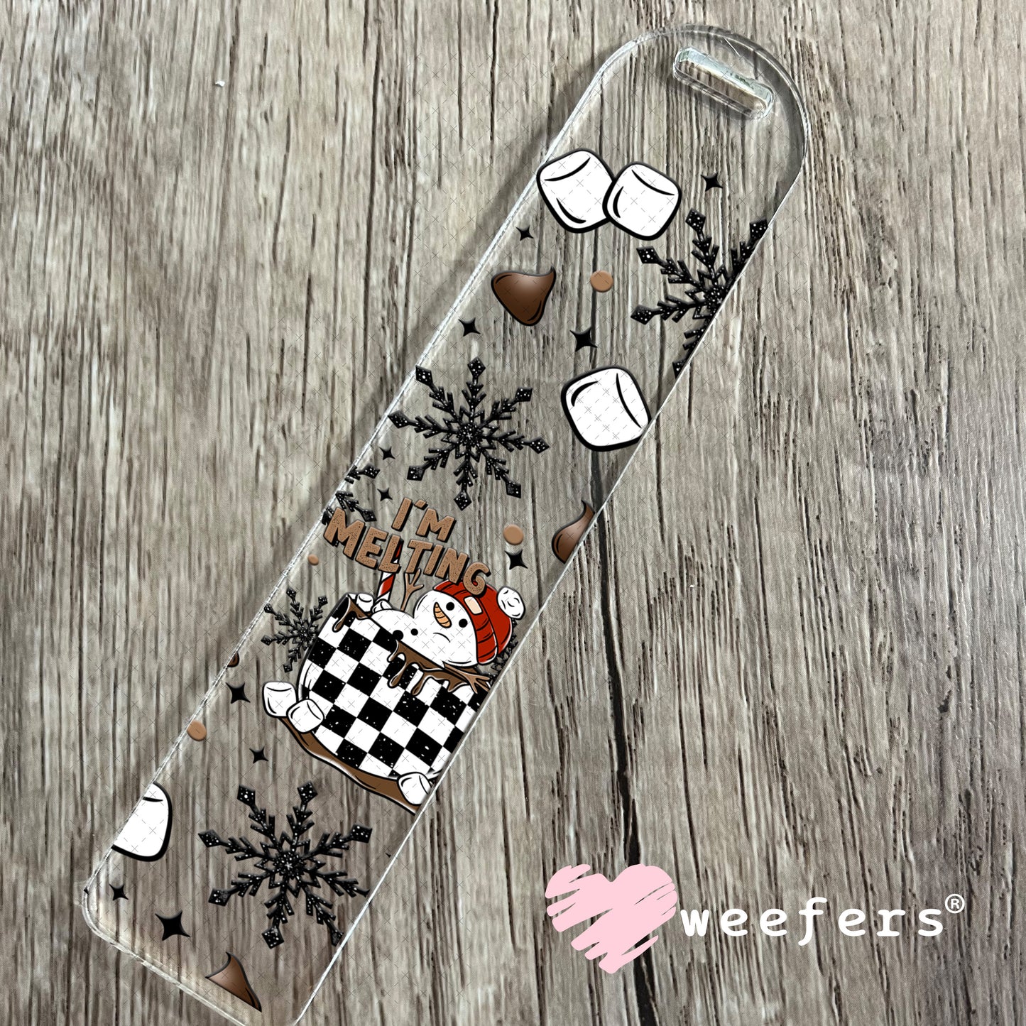 I'm Melting Christmas Hot Chocolate UV DTF Cup Wrap Bookmark Weefers
