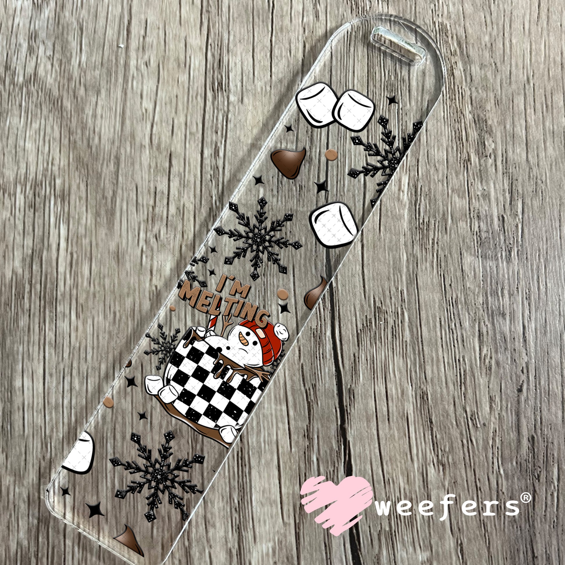 I'm Melting Christmas Hot Chocolate UV DTF Cup Wrap Bookmark Weefers