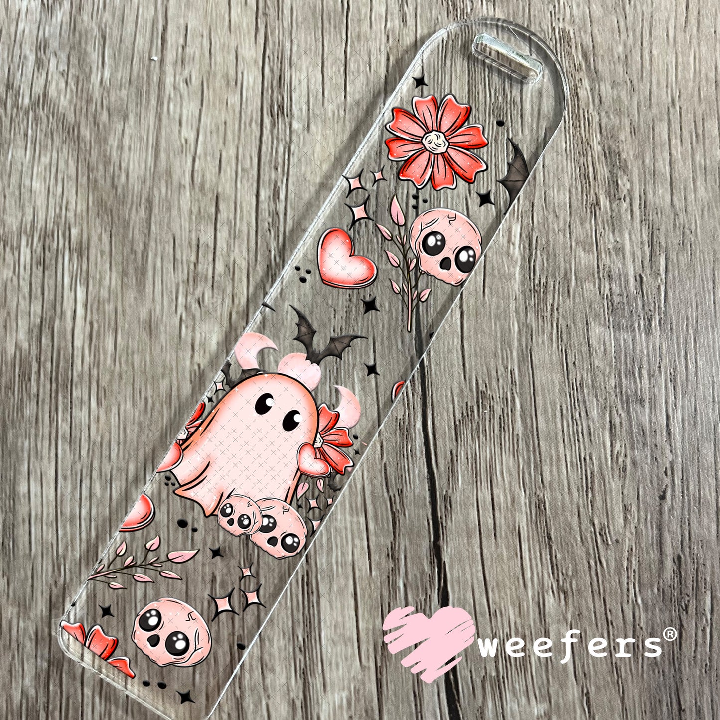 Spooky Coral Ghosts UV DTF Cup Wrap Bookmark Weefers