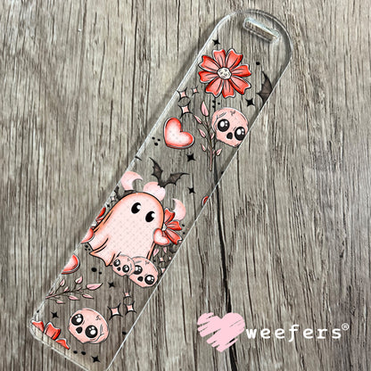 Spooky Coral Ghosts UV DTF Cup Wrap Bookmark Weefers