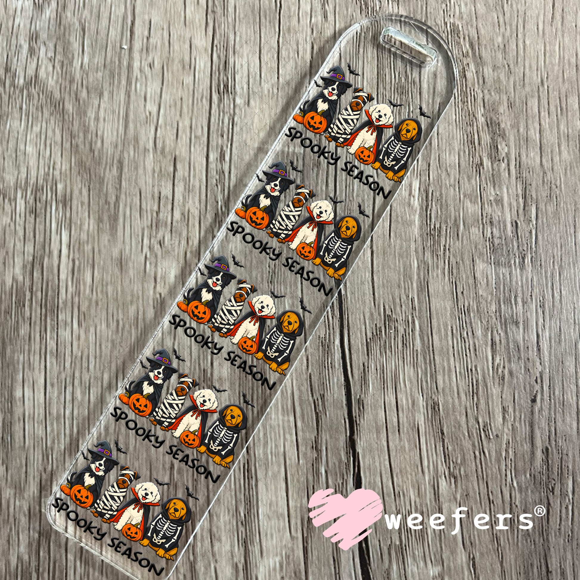Spooky Season Dog Friends UV DTF Decal Bookmark Weefers