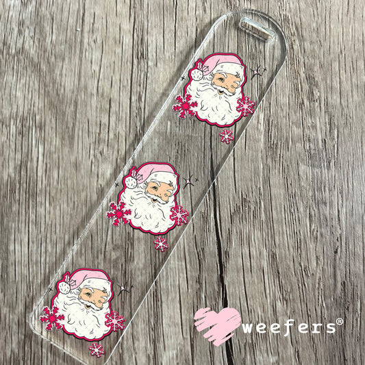 Pink Santa UV DTF Decal Bookmark Weefers