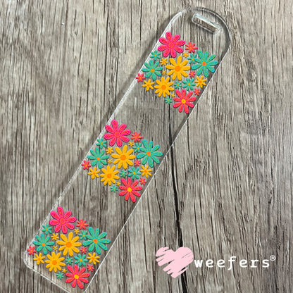 Colorful Daisy Flowers UV DTF Decal Bookmark Weefers