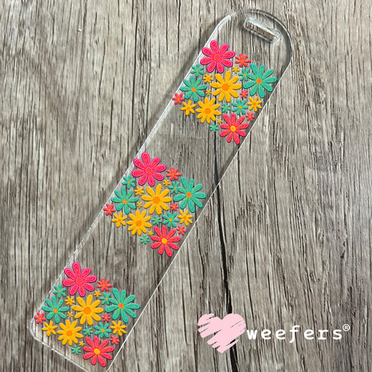 Colorful Daisy Flowers UV DTF Decal Bookmark Weefers