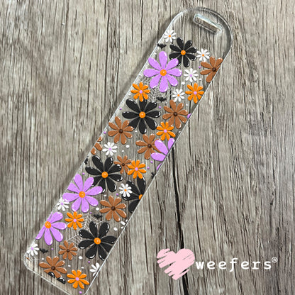 Halloween Daisy Flowers UV DTF Cup Wrap Bookmark Weefers