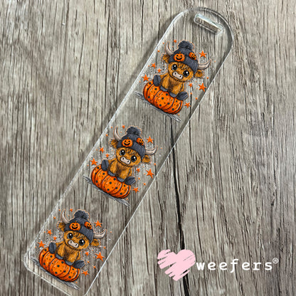 Halloween Highlander Cow UV DTF Decal Bookmark Weefers