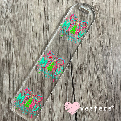 Merry Christmas UV DTF Decal Bookmark Weefers