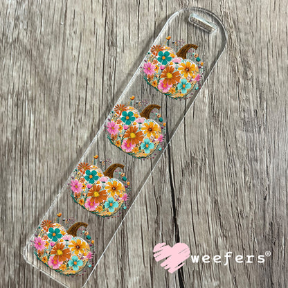 Floral Pumpkin UV DTF Decal Bookmark Weefers