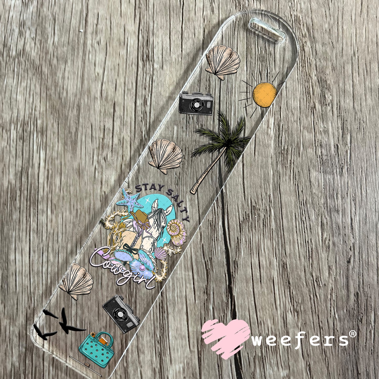 Stay Salty Cowgirl UV DTF Cup Wrap - Weefers Exclusive Bookmark Weefers