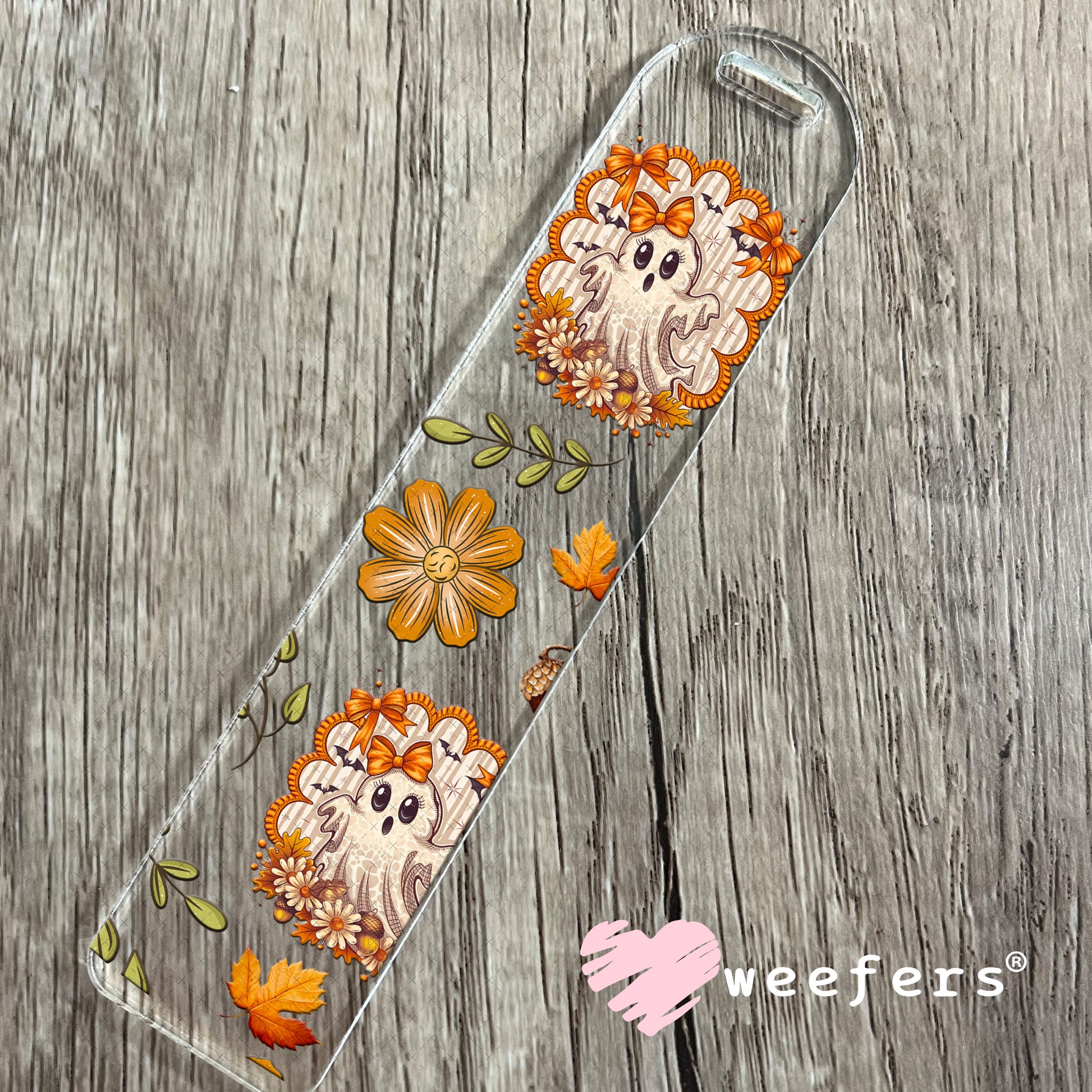 Fall Ghostie UV DTF Cup Wrap - Weefers Exclusive Bookmark Weefers