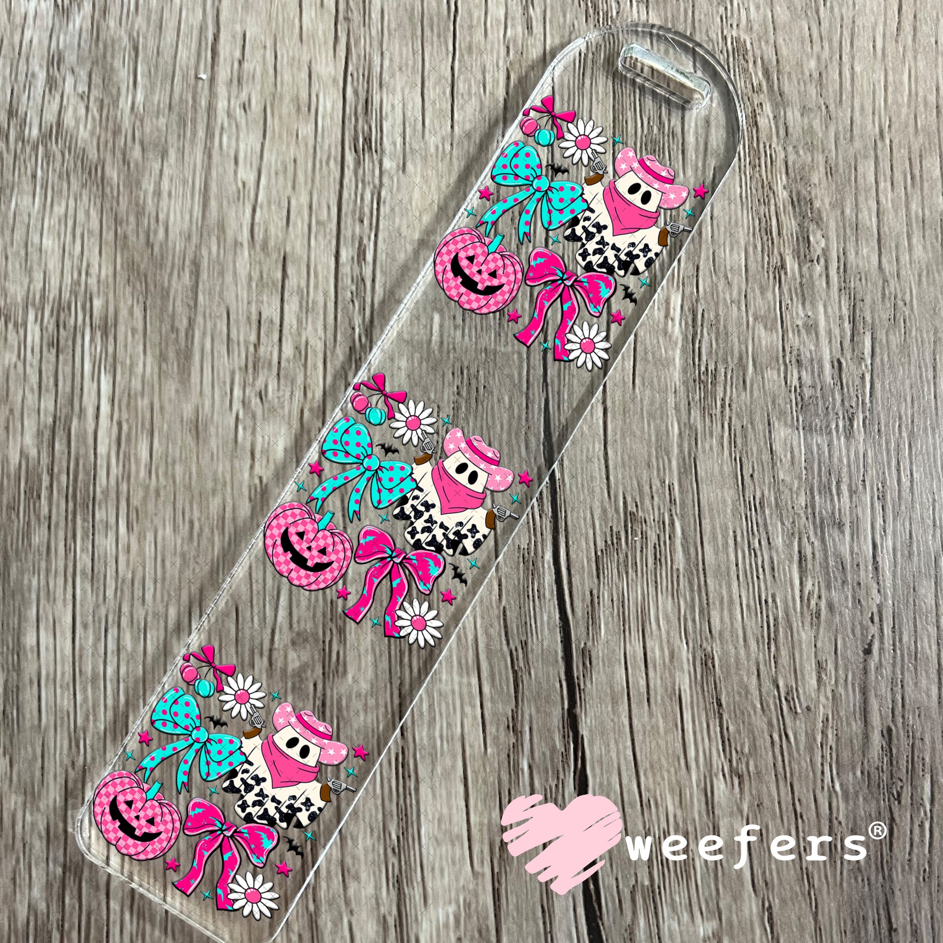 Cowprint Ghostie UV DTF Decal Bookmark Weefers