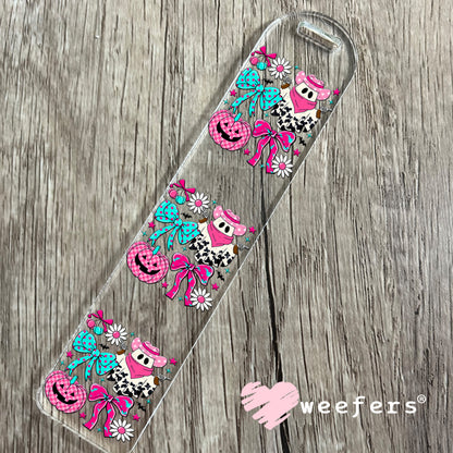 Cowprint Ghostie UV DTF Decal Bookmark Weefers
