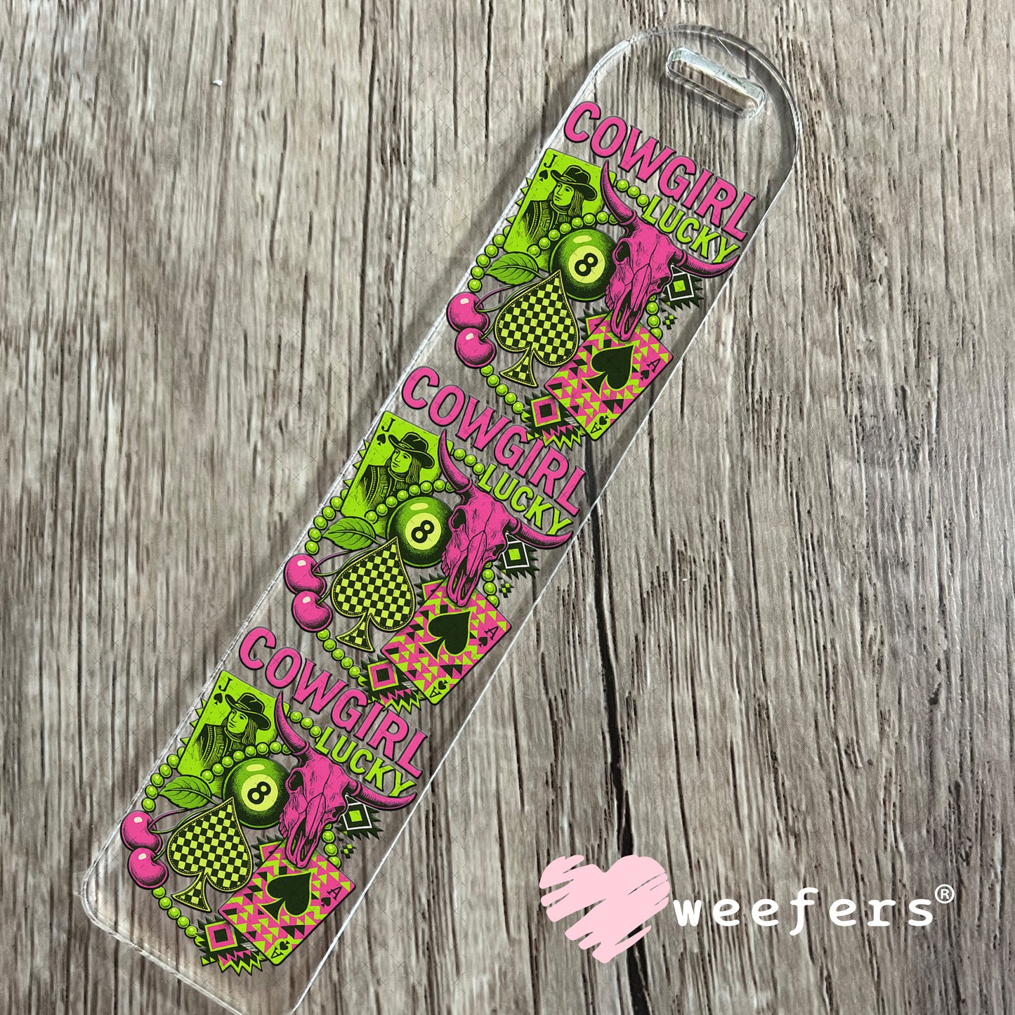 Cowgirl Lucky UV DTF Decal Bookmark Weefers