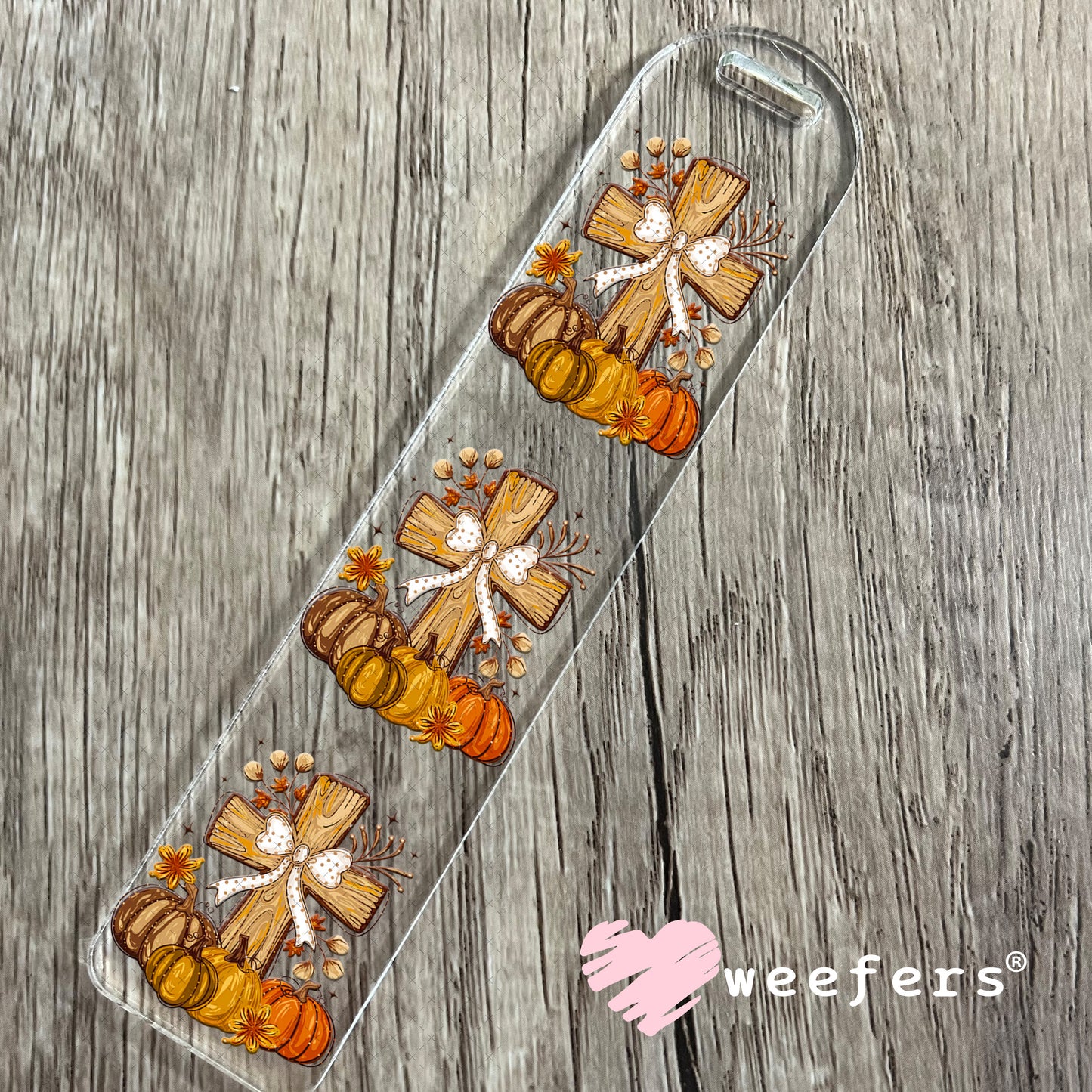 Fall Christian Cross UV DTF Decal Bookmark Weefers