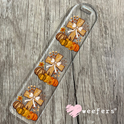 Fall Christian Cross UV DTF Decal Bookmark Weefers