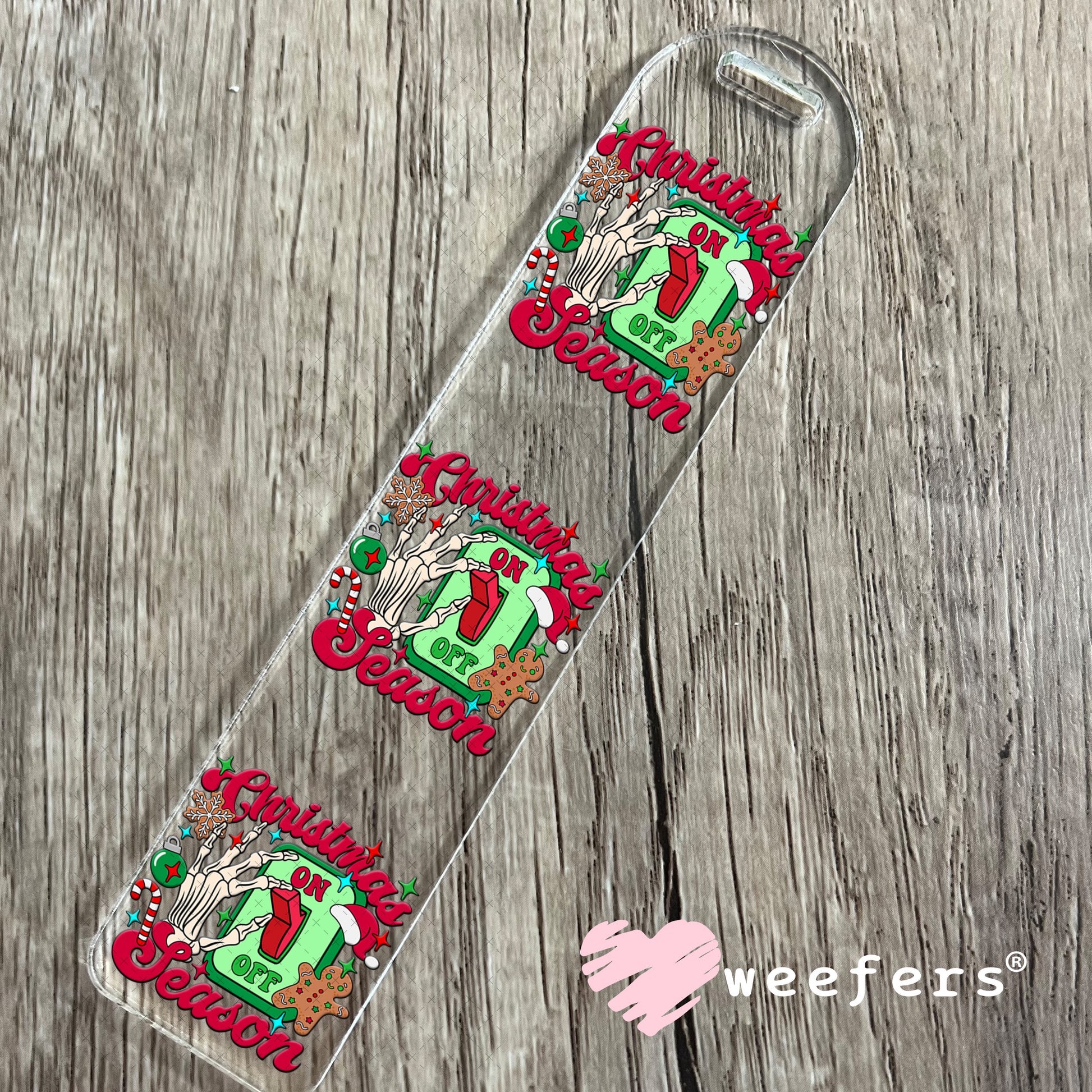 Christmas Season On UV DTF Decal Bookmark Weefers