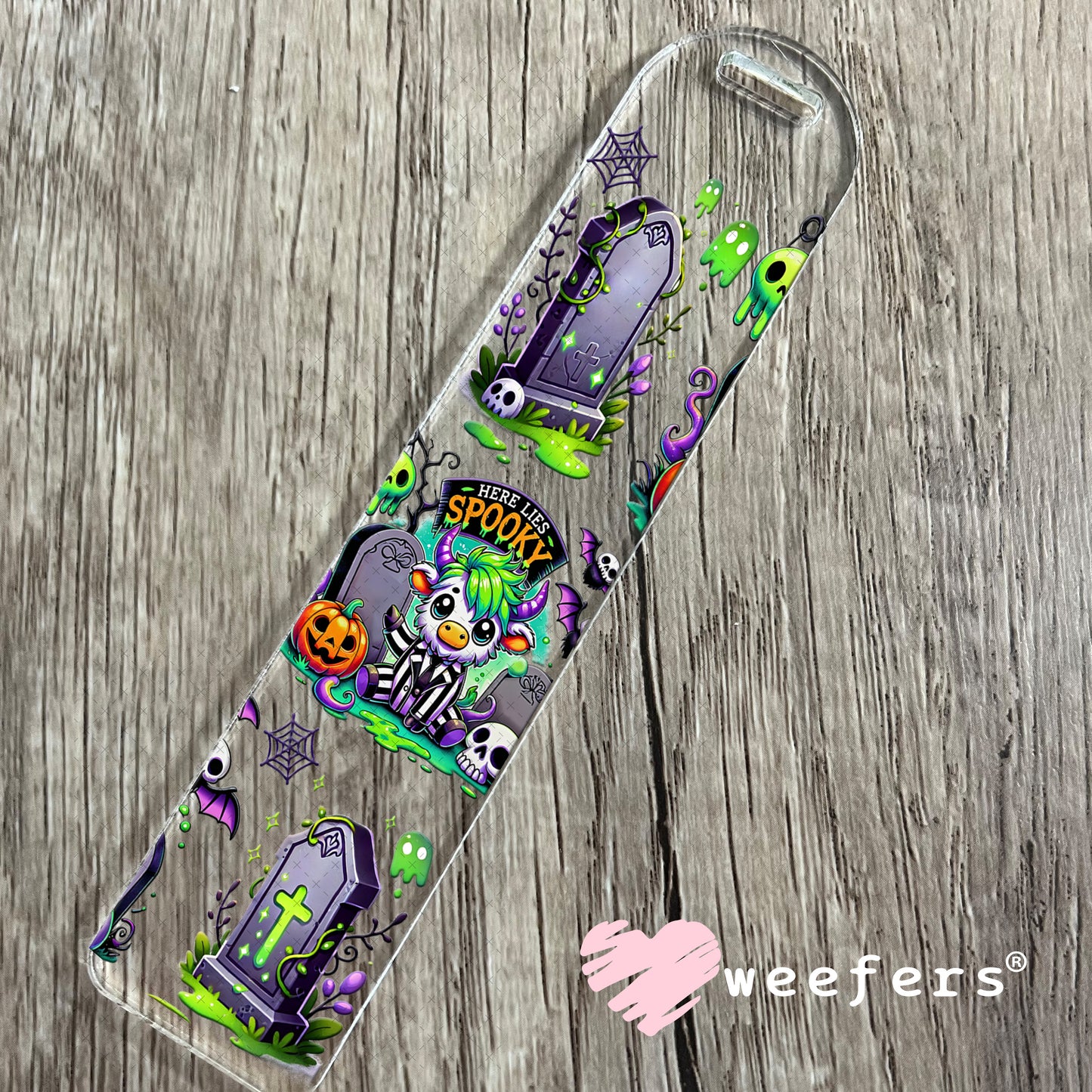 Here Lies Spooky UV DTF Cup Wrap Bookmark Weefers