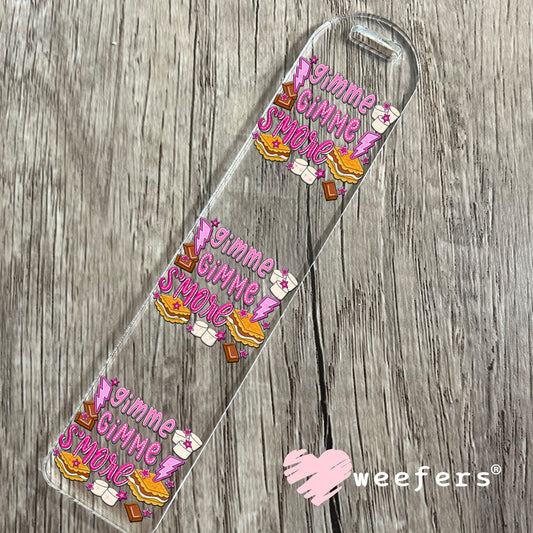 Gimme Gimme Smore Pink On UV DTF Decal Bookmark Weefers