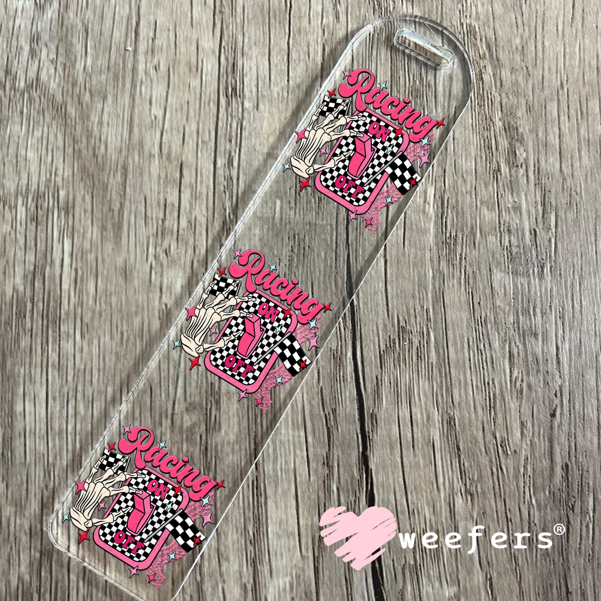 Racing On UV DTF Decal Bookmark Weefers