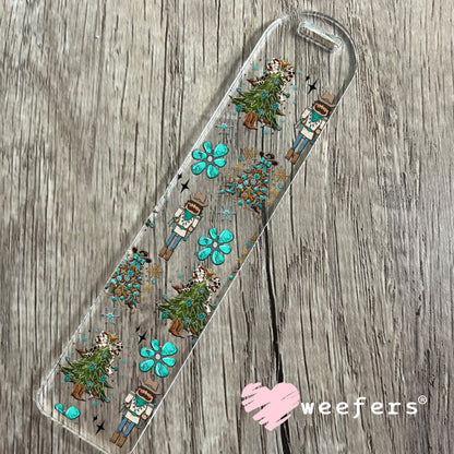 Western Nutcracker Christmas Trees UV DTF Cup Wrap - Weefers Exclusive Bookmark Weefers