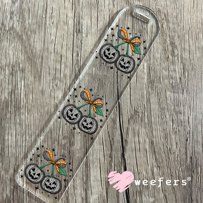 Black Lace Pumpkin Cherries UV DTF Decal Bookmark Weefers