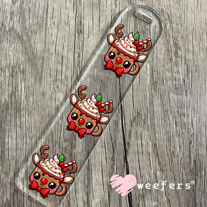Hot Cocoa Christmas Reindeer UV DTF Decal Bookmark Weefers