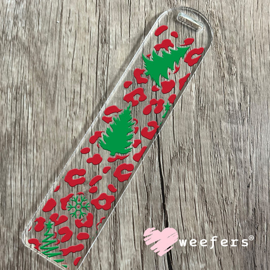 Christmas Trees Red Cheetah UV DTF Cup Wrap - Weefers