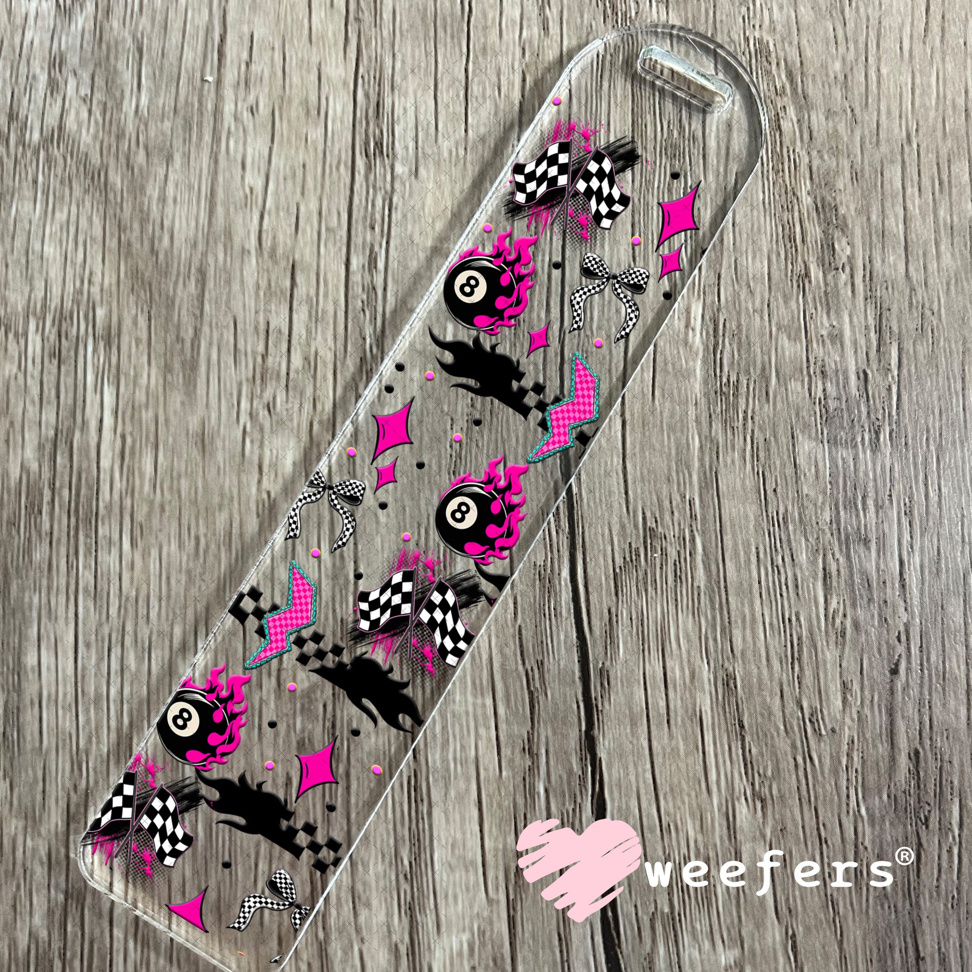 Fancy Like the Race Track on a Date Night Sidekick UV DTF Cup Wrap - Weefers Exclusive Bookmark Weefers