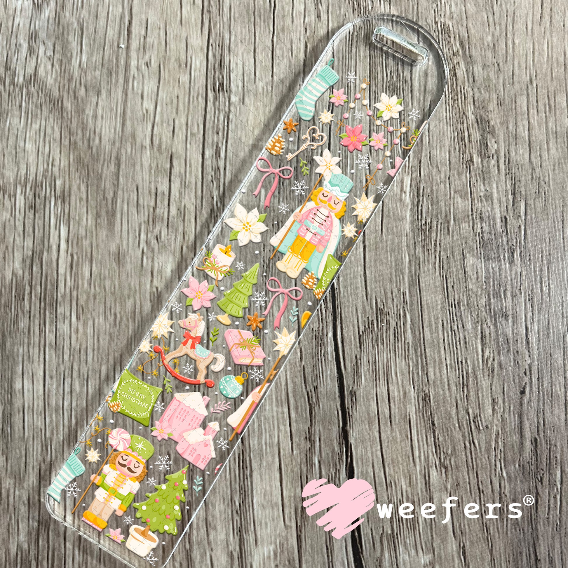 Pastel Christmas Nutcrackers UV DTF Cup Wrap Bookmark Weefers
