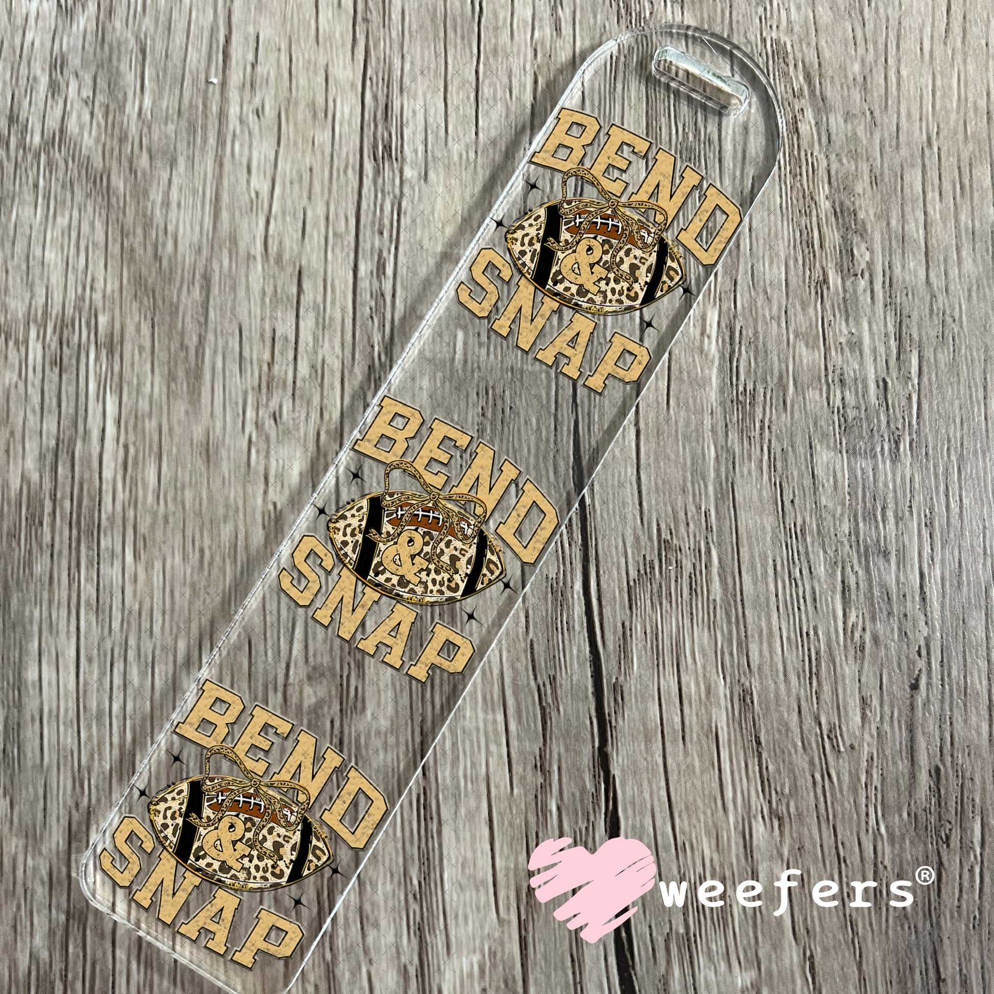 Bend and Snap Football UV DTF Decal Bookmark Weefers