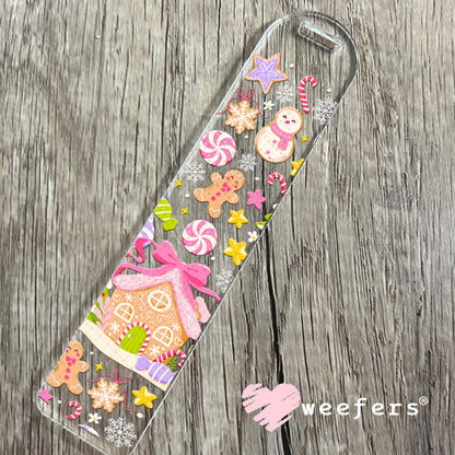 Pastel Gingerbread Christmas UV DTF Cup Wrap Bookmark Weefers